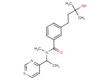 3-(3-hydroxy-3-methylbutyl)-N-methyl-N-[1-(4-pyrimidinyl)ethyl]benzamide