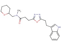 3-{5-[2-(1H-indol-3-yl)ethyl]-1,3,4-oxadiazol-2-yl}-N-methyl-N-(tetrahydro-2H-pyran-2-ylmethyl)propanamide