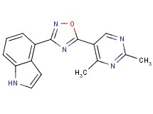4-[5-(2,4-dimethyl-5-pyrimidinyl)-1,2,4-oxadiazol-3-yl]-1H-indole
