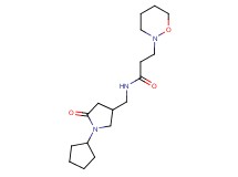 N-[(1-cyclopentyl-5-oxopyrrolidin-3-yl)methyl]-3-(1,2-oxazinan-2-yl)propanamide