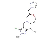 4-[(5-chloro-3-ethyl-1-methyl-1H-pyrazol-4-yl)methyl]-2-(1H-pyrazol-1-ylmethyl)-1,4-oxazepane