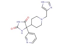 5-[1-(1H-imidazol-4-ylmethyl)piperidin-4-yl]-5-pyridin-3-ylimidazolidine-2,4-dione