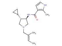 N-{rel-(3R,4S)-4-cyclopropyl-1-[(2E)-2-methyl-2-buten-1-yl]-3-pyrrolidinyl}-2-methyl-1H-pyrrole-3-carboxamide hydrochloride