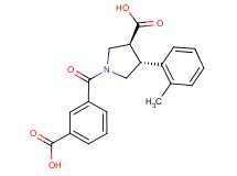 (3S*,4R*)-1-(3-carboxybenzoyl)-4-(2-methylphenyl)pyrrolidine-3-carboxylic acid