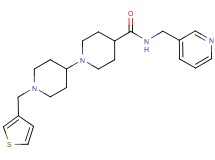 N-(3-pyridinylmethyl)-1'-(3-thienylmethyl)-1,4'-bipiperidine-4-carboxamide