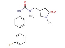 N'-(3'-fluorobiphenyl-4-yl)-N-methyl-N-[(1-methyl-5-oxopyrrolidin-3-yl)methyl]urea