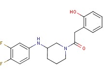 2-(2-{3-[(3,4-difluorophenyl)amino]-1-piperidinyl}-2-oxoethyl)phenol