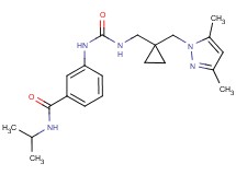 3-({[({1-[(3,5-dimethyl-1H-pyrazol-1-yl)methyl]cyclopropyl}methyl)amino]carbonyl}amino)-N-isopropylbenzamide