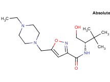 5-[(4-ethylpiperazin-1-yl)methyl]-N-[(1S)-1-(hydroxymethyl)-2,2-dimethylpropyl]isoxazole-3-carboxamide