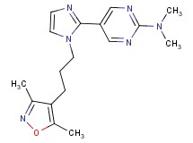 5-{1-[3-(3,5-dimethylisoxazol-4-yl)propyl]-1H-imidazol-2-yl}-N,N-dimethylpyrimidin-2-amine