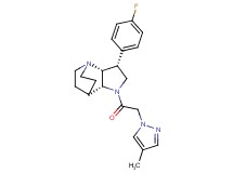 (3R*,3aR*,7aR*)-3-(4-fluorophenyl)-1-[(4-methyl-1H-pyrazol-1-yl)acetyl]octahydro-4,7-ethanopyrrolo[3,2-b]pyridine