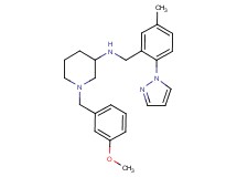 1-(3-methoxybenzyl)-N-[5-methyl-2-(1H-pyrazol-1-yl)benzyl]-3-piperidinamine
