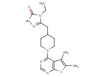 5-{[1-(5,6-dimethylthieno[2,3-d]pyrimidin-4-yl)-4-piperidinyl]methyl}-4-ethyl-2,4-dihydro-3H-1,2,4-triazol-3-one