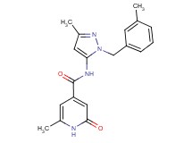 6-methyl-N-[3-methyl-1-(3-methylbenzyl)-1H-pyrazol-5-yl]-2-oxo-1,2-dihydropyridine-4-carboxamide
