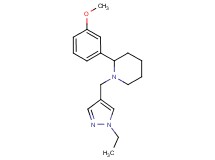 1-[(1-ethyl-1H-pyrazol-4-yl)methyl]-2-(3-methoxyphenyl)piperidine