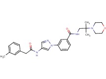 N-[2-methyl-2-(4-morpholinyl)propyl]-3-(4-{[(3-methylphenyl)acetyl]amino}-1H-pyrazol-1-yl)benzamide