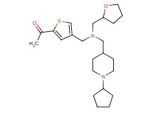 1-(4-{[[(1-cyclopentyl-4-piperidinyl)methyl](tetrahydro-2-furanylmethyl)amino]methyl}-2-thienyl)ethanone