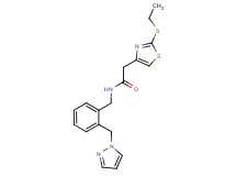 2-[2-(ethylthio)-1,3-thiazol-4-yl]-N-[2-(1H-pyrazol-1-ylmethyl)benzyl]acetamide