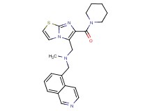 (5-isoquinolinylmethyl)methyl{[6-(1-piperidinylcarbonyl)imidazo[2,1-b][1,3]thiazol-5-yl]methyl}amine