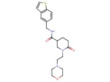 N-(1-benzothien-5-ylmethyl)-1-[2-(4-morpholinyl)ethyl]-6-oxo-3-piperidinecarboxamide