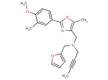 2-butyn-1-yl(2-furylmethyl){[2-(4-methoxy-3-methylphenyl)-5-methyl-1,3-oxazol-4-yl]methyl}amine