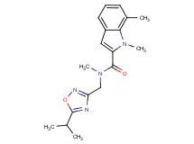 N-[(5-isopropyl-1,2,4-oxadiazol-3-yl)methyl]-N,1,7-trimethyl-1H-indole-2-carboxamide