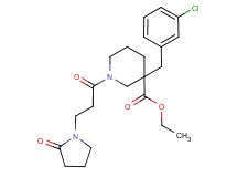 ethyl 3-(3-chlorobenzyl)-1-[3-(2-oxo-1-pyrrolidinyl)propanoyl]-3-piperidinecarboxylate