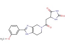 5-{2-[2-(3-methoxyphenyl)-1,4,6,7-tetrahydro-5H-imidazo[4,5-c]pyridin-5-yl]-2-oxoethyl}imidazolidine-2,4-dione