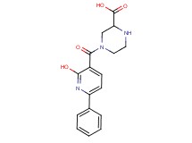 4-[(2-hydroxy-6-phenyl-3-pyridinyl)carbonyl]-2-piperazinecarboxylic acid