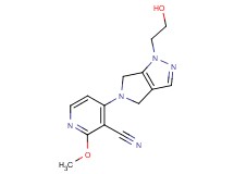 4-[1-(2-hydroxyethyl)-4,6-dihydropyrrolo[3,4-c]pyrazol-5(1H)-yl]-2-methoxynicotinonitrile