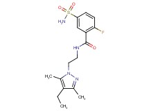 5-(aminosulfonyl)-N-[2-(4-ethyl-3,5-dimethyl-1H-pyrazol-1-yl)ethyl]-2-fluorobenzamide