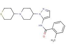 2-methyl-N-{1-[1-(tetrahydro-2H-thiopyran-4-yl)-4-piperidinyl]-1H-pyrazol-5-yl}benzamide