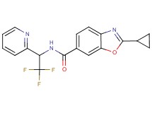 2-cyclopropyl-N-[2,2,2-trifluoro-1-(2-pyridinyl)ethyl]-1,3-benzoxazole-6-carboxamide
