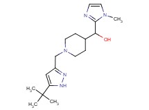 {1-[(5-tert-butyl-1H-pyrazol-3-yl)methyl]piperidin-4-yl}(1-methyl-1H-imidazol-2-yl)methanol
