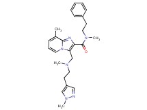 N,8-dimethyl-3-({methyl[2-(1-methyl-1H-pyrazol-4-yl)ethyl]amino}methyl)-N-(2-phenylethyl)imidazo[1,2-a]pyridine-2-carboxamide