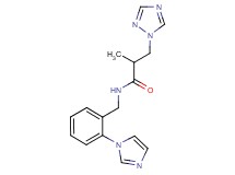 N-[2-(1H-imidazol-1-yl)benzyl]-2-methyl-3-(1H-1,2,4-triazol-1-yl)propanamide trifluoroacetate