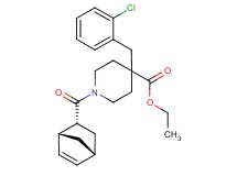 ethyl 1-[(1R*,2R*,4R*)-bicyclo[2.2.1]hept-5-en-2-ylcarbonyl]-4-(2-chlorobenzyl)-4-piperidinecarboxylate