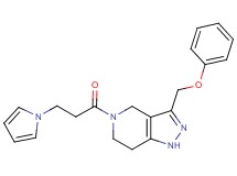 3-(phenoxymethyl)-5-[3-(1H-pyrrol-1-yl)propanoyl]-4,5,6,7-tetrahydro-1H-pyrazolo[4,3-c]pyridine