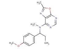 N-[1-(4-methoxyphenyl)propyl]-N,2-dimethyl[1,3]oxazolo[5,4-d]pyrimidin-7-amine