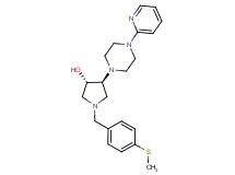 (3S*,4S*)-1-[4-(methylthio)benzyl]-4-[4-(2-pyridinyl)-1-piperazinyl]-3-pyrrolidinol