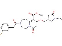 methyl 3-[(3-fluorophenyl)acetyl]-9-[(1-methyl-5-oxo-3-pyrrolidinyl)methoxy]-7-oxo-1,2,3,4,5,7-hexahydropyrido[1,2-d][1,4]diazepine-10-carboxylate