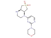 (4aR*,7aS*)-1-(2-morpholin-4-ylpyrimidin-4-yl)octahydrothieno[3,4-b]pyrazine 6,6-dioxide