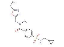 4-{[(cyclopropylmethyl)amino]sulfonyl}-N-[(5-ethyl-1,3,4-oxadiazol-2-yl)methyl]-N-methylbenzamide