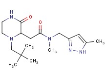 2-[1-(2,2-dimethylpropyl)-3-oxo-2-piperazinyl]-N-methyl-N-[(5-methyl-1H-pyrazol-3-yl)methyl]acetamide