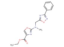 ethyl 2-{methyl[(3-phenyl-1,2,4-oxadiazol-5-yl)methyl]amino}-1,3-oxazole-4-carboxylate