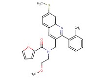 N-(2-methoxyethyl)-N-{[2-(2-methylphenyl)-7-(methylthio)-3-quinolinyl]methyl}-2-furamide