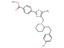 methyl 4-[4-({2-[2-(4-hydroxyphenyl)ethyl]-1-piperidinyl}methyl)-5-methyl-1,3-oxazol-2-yl]benzoate