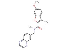 6-methoxy-N,3-dimethyl-N-(6-quinoxalinylmethyl)-1-benzofuran-2-carboxamide