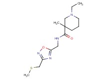 1-ethyl-3-methyl-N-({3-[(methylthio)methyl]-1,2,4-oxadiazol-5-yl}methyl)-3-piperidinecarboxamide