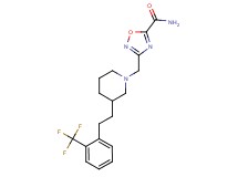 3-[(3-{2-[2-(trifluoromethyl)phenyl]ethyl}-1-piperidinyl)methyl]-1,2,4-oxadiazole-5-carboxamide
